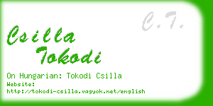 csilla tokodi business card